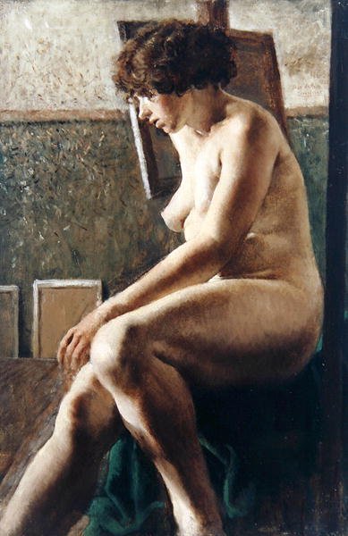 Oturan Kadın Figürü by Rex Whistler