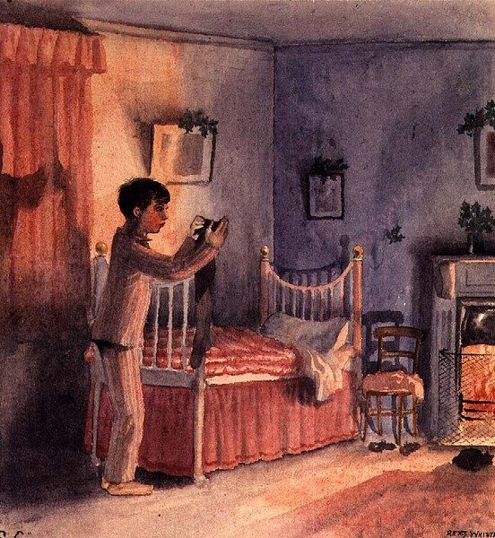 Noel Çorabı, c.1921 (suluboya) by Rex Whistler