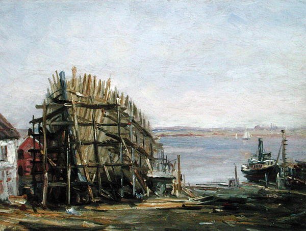 Noank Tersanesi, c.1900 (gemide petrol) by Reynolds Beal
