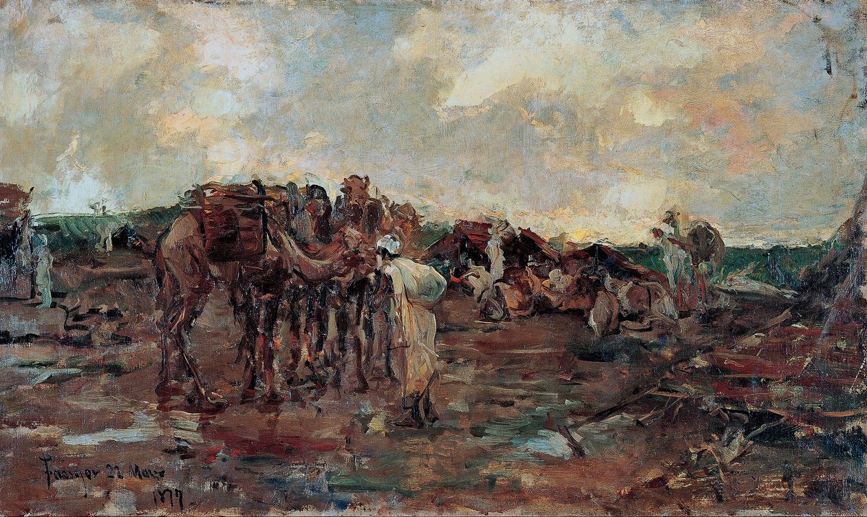Bir Arap Karavanı İçin Dinlenme Duruşu by Ricardo Madrazo y de Garreta