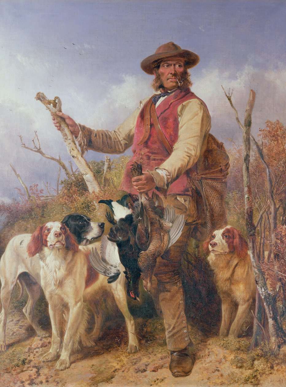 Köpeklerle Oyun Bekçisi by Richard Ansdell