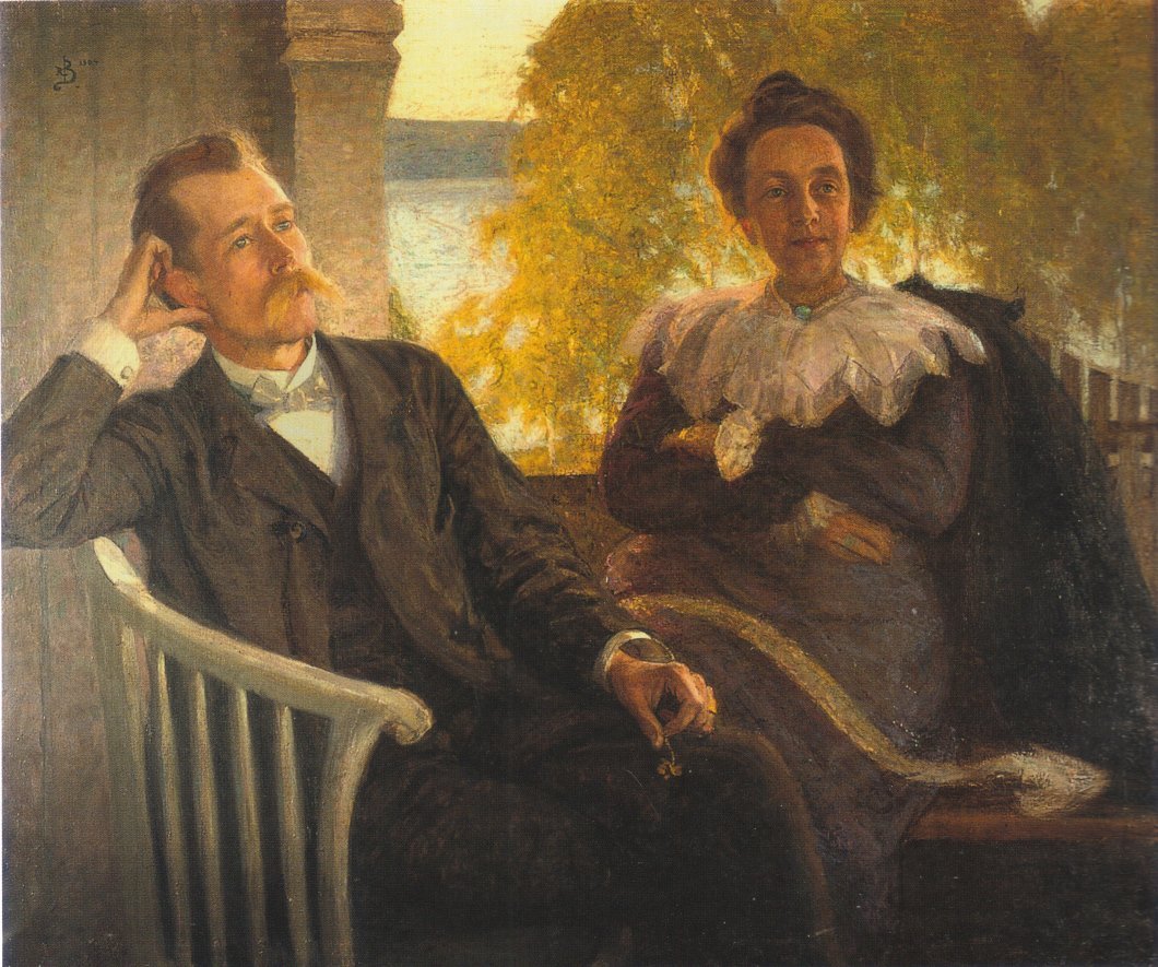 Yazar Per Hallstrom ve eşi Helga by Richard Bergh