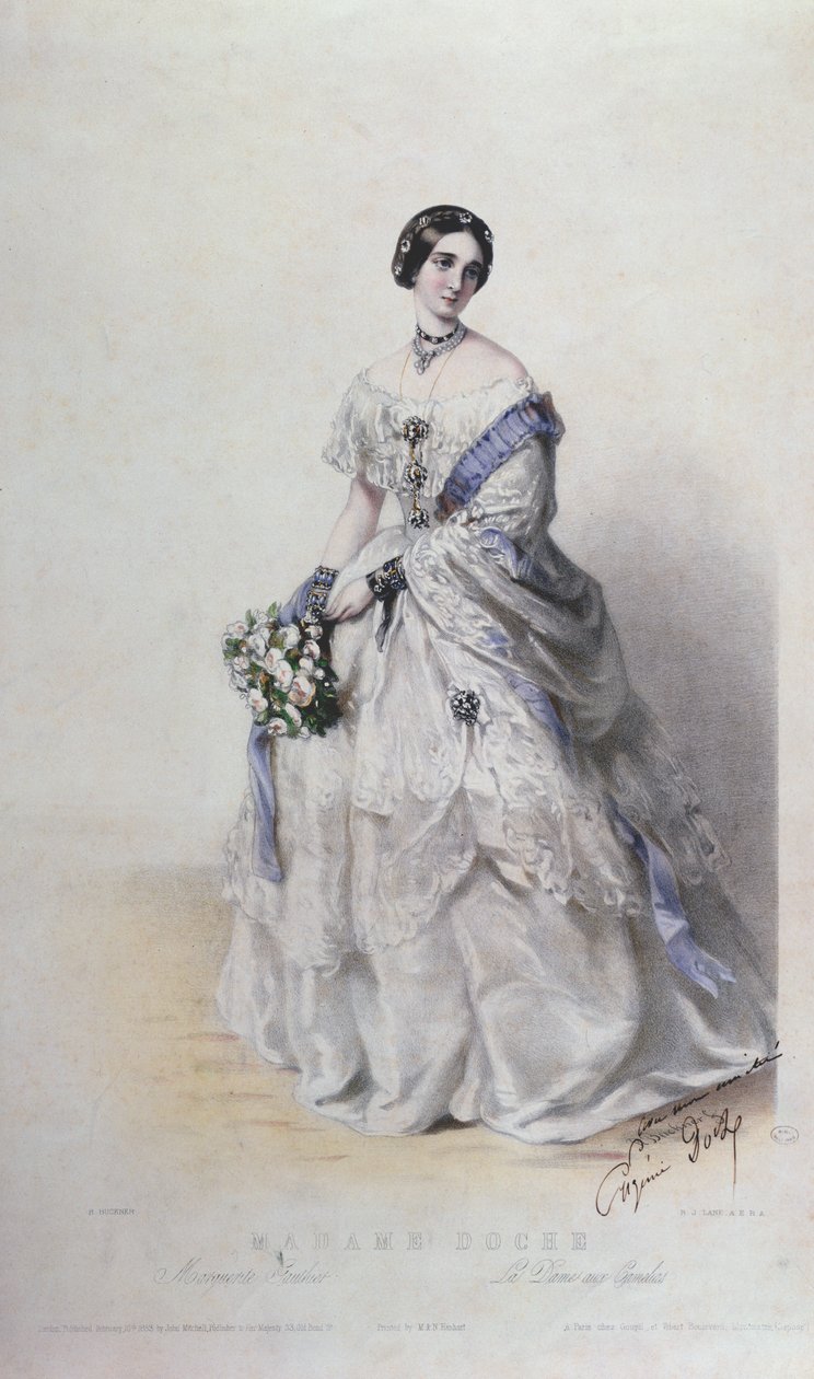 Madame Eugenie Doche'un Marguerite Gautier rolündeki portresi, 'La Dame aux Camelias' by Richard Buckner