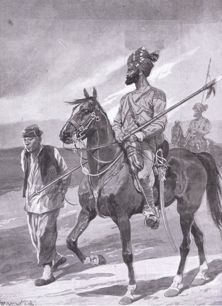 Bir Bengal süvarisi ve tutsağı Boksör by Richard Caton II Woodville