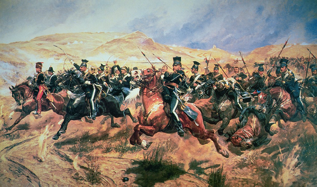 Charge of the Light Brigade, Balaclava, 25 October in 1854  by Richard Caton Woodville junior