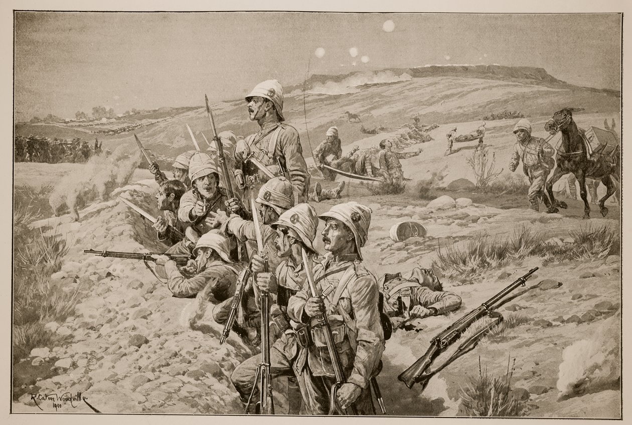 Süngüleri düzeltin! Ladysmith çevresindeki siperlerden gelen bir saldırıyı püskürtmek, 1900 by Richard Caton Woodville junior