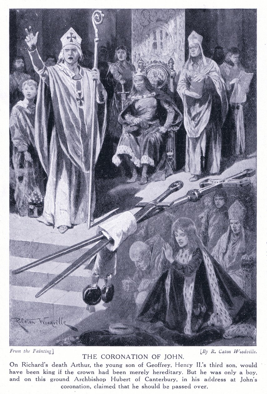 John'un taç giyme töreni, 1920'ler by Richard Caton Woodville junior