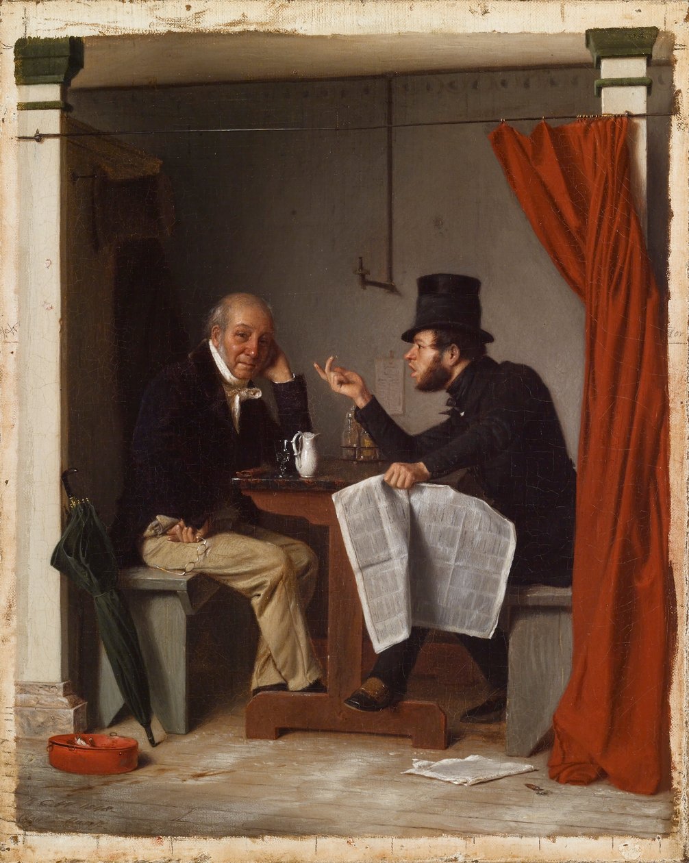İstiridye Evinde Politika by Richard Caton Woodville