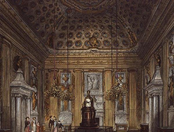 The Cupola Room, Kensington Palace, Pynes Royal Residences, 1819, by Richard Cattermole