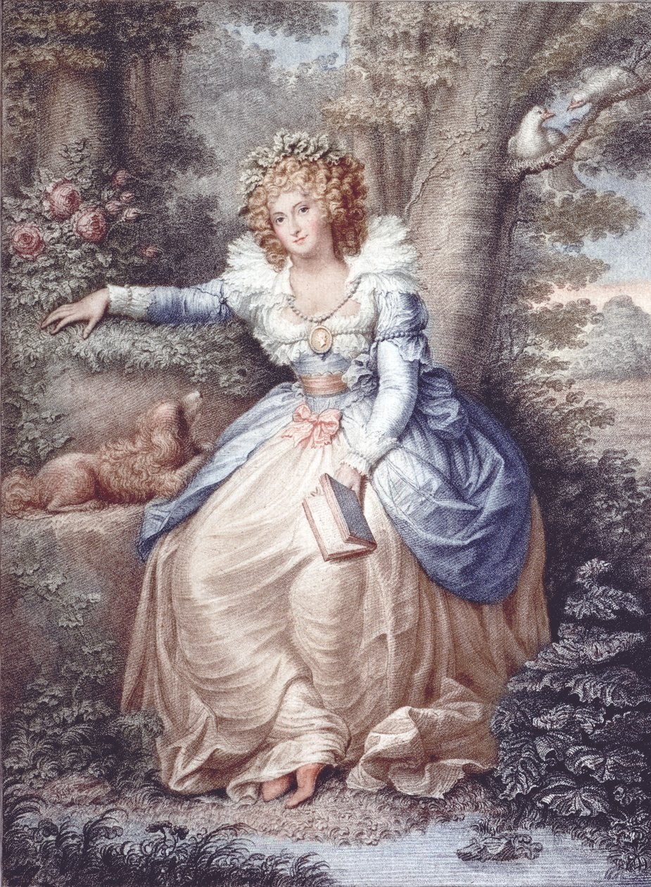 Bayan Fitzherbert, oyulmuş ve bar. Jean Conde (1725-94), 1792 (nokta gravürü) by Richard Cosway