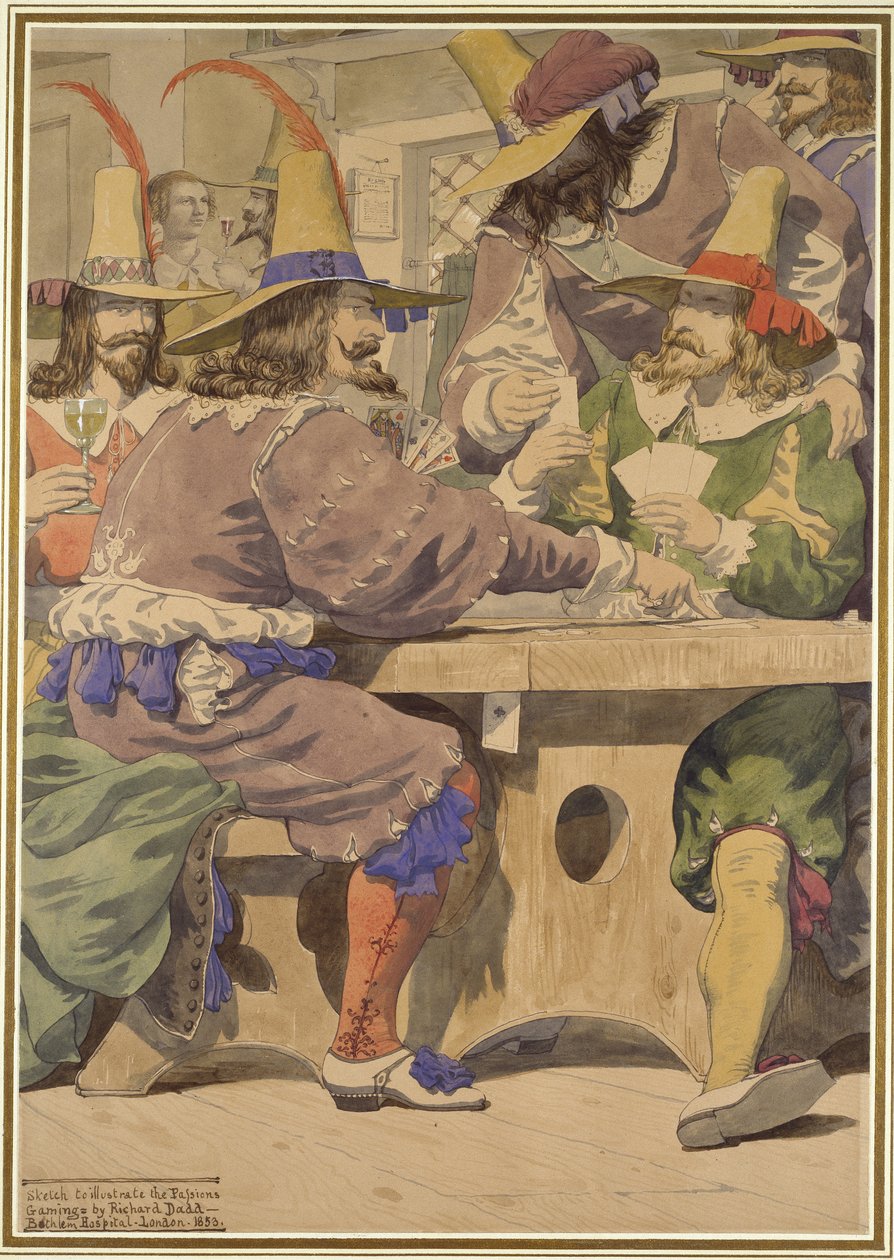 Oyun, Tutkuları gösteren eskiz, 1853 by Richard Dadd