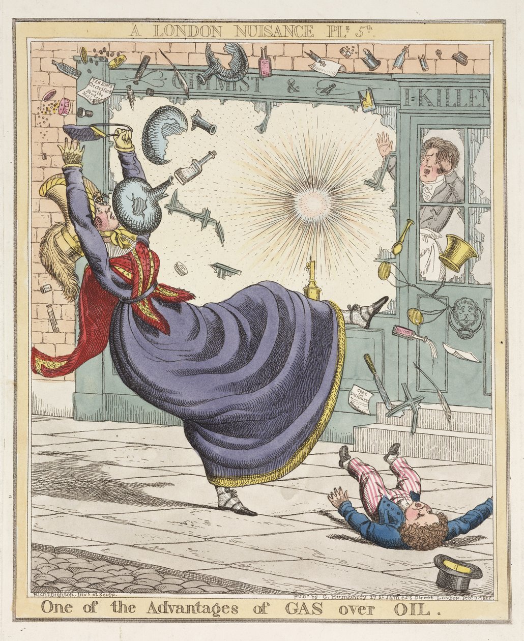 Gaz Üzerine Petrolün Avantajlarından Biri, A London Nuisance, 1822