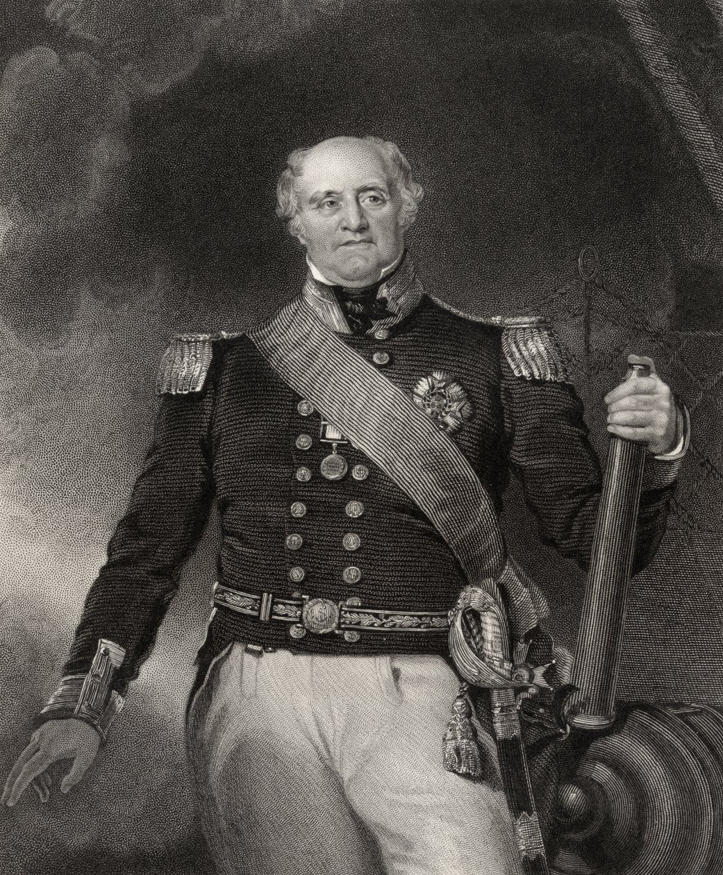Sir Thomas Masterman Hardy, H. Robinson tarafından oyulmuş, 