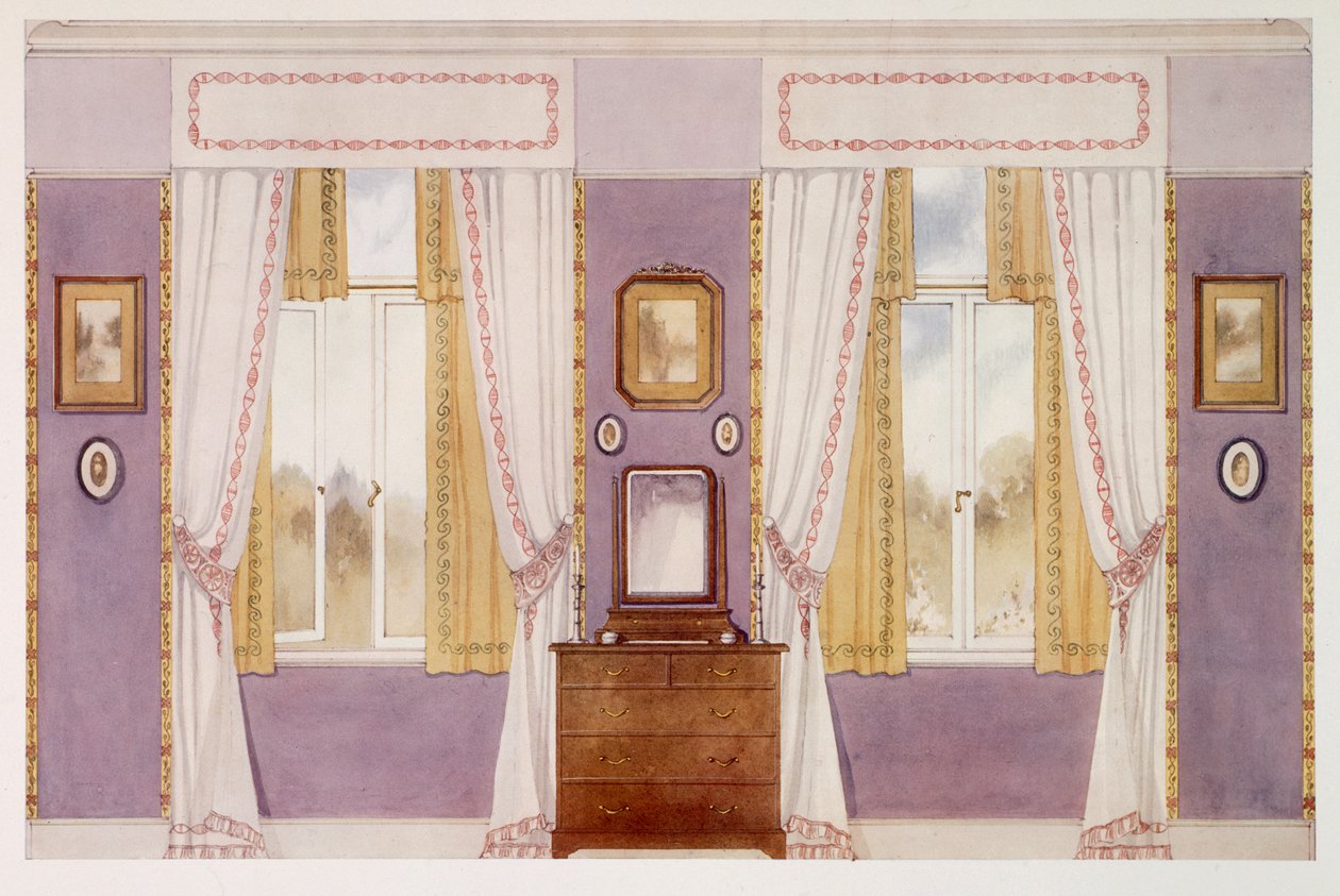 Zarif perdeler, leylak rengi duvarlar by Richard Goulburn Lovell