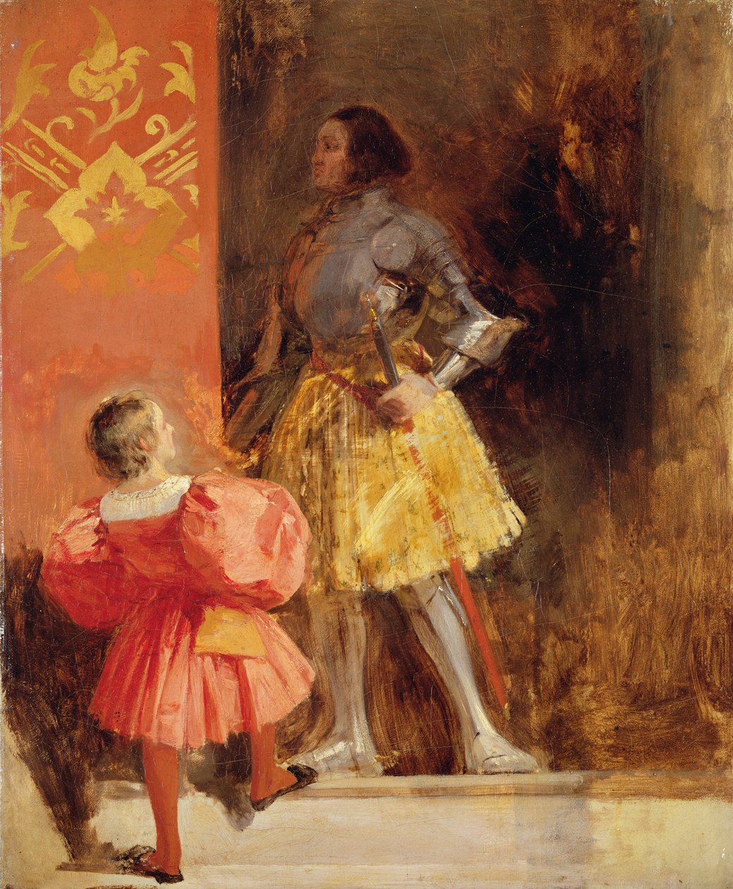 Bir Şövalye ve Sayfa, c.1826 by Richard Parkes Bonington