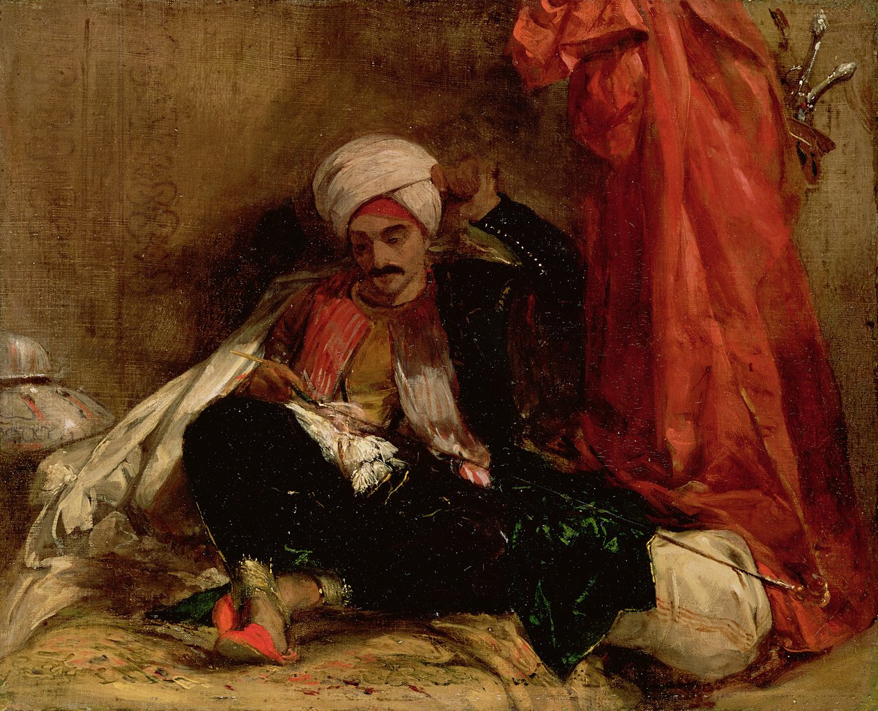 Oturan Türk, 1826 by Richard Parkes Bonington