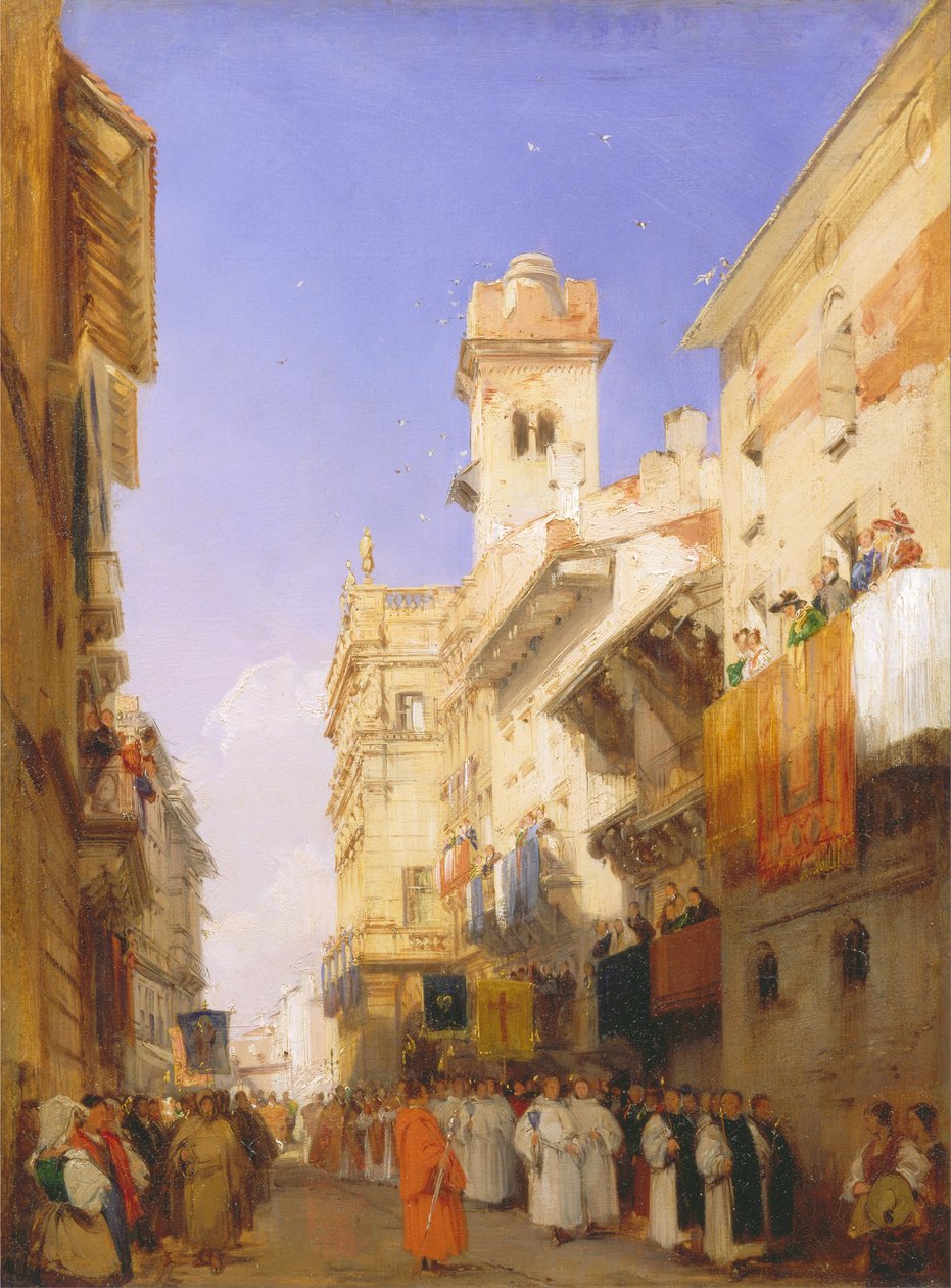 Corso Santa Anastasia, Verona by Richard Parkes Bonington