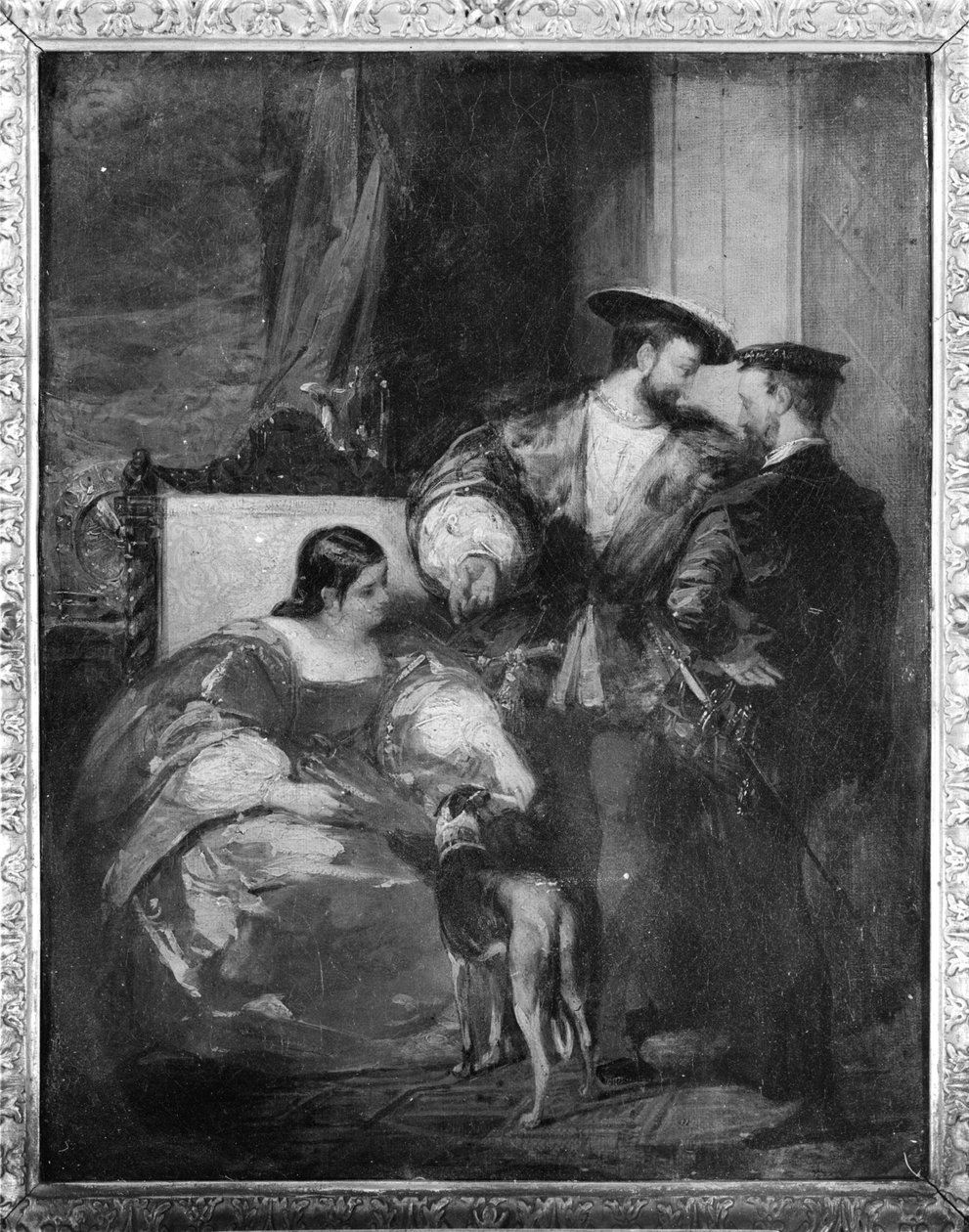 Francois I (1494-1547) and Anne de Pisseleu (1508-80) Duchess of Etampes, 19th century   by Richard Parkes Bonington