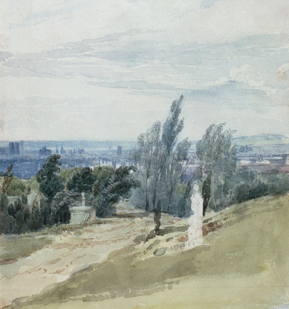 Pere La Şezlong Mezarlığı, Paris by Richard Parkes Bonington