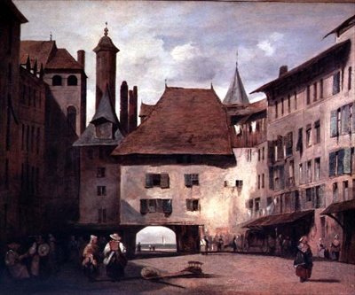 Place de Molard, Cenevre by Richard Parkes Bonington