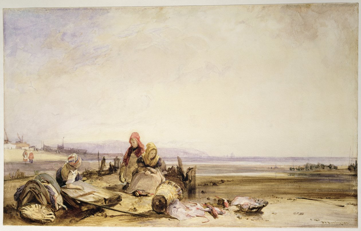 Fransız sahilinde sahne by Richard Parkes Bonington