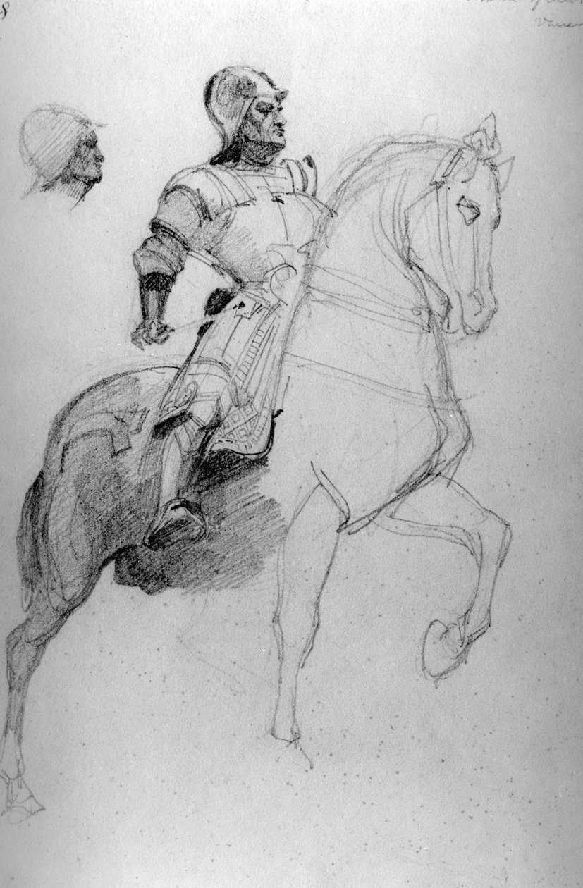 Colleoni Anıtı, Venedik Çalışması (kalem) (bkz. 55435) by Richard Parkes Bonington