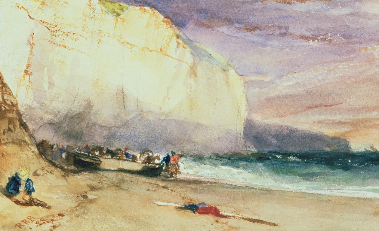 The Undercliff, 1828  by Richard Parkes Bonington