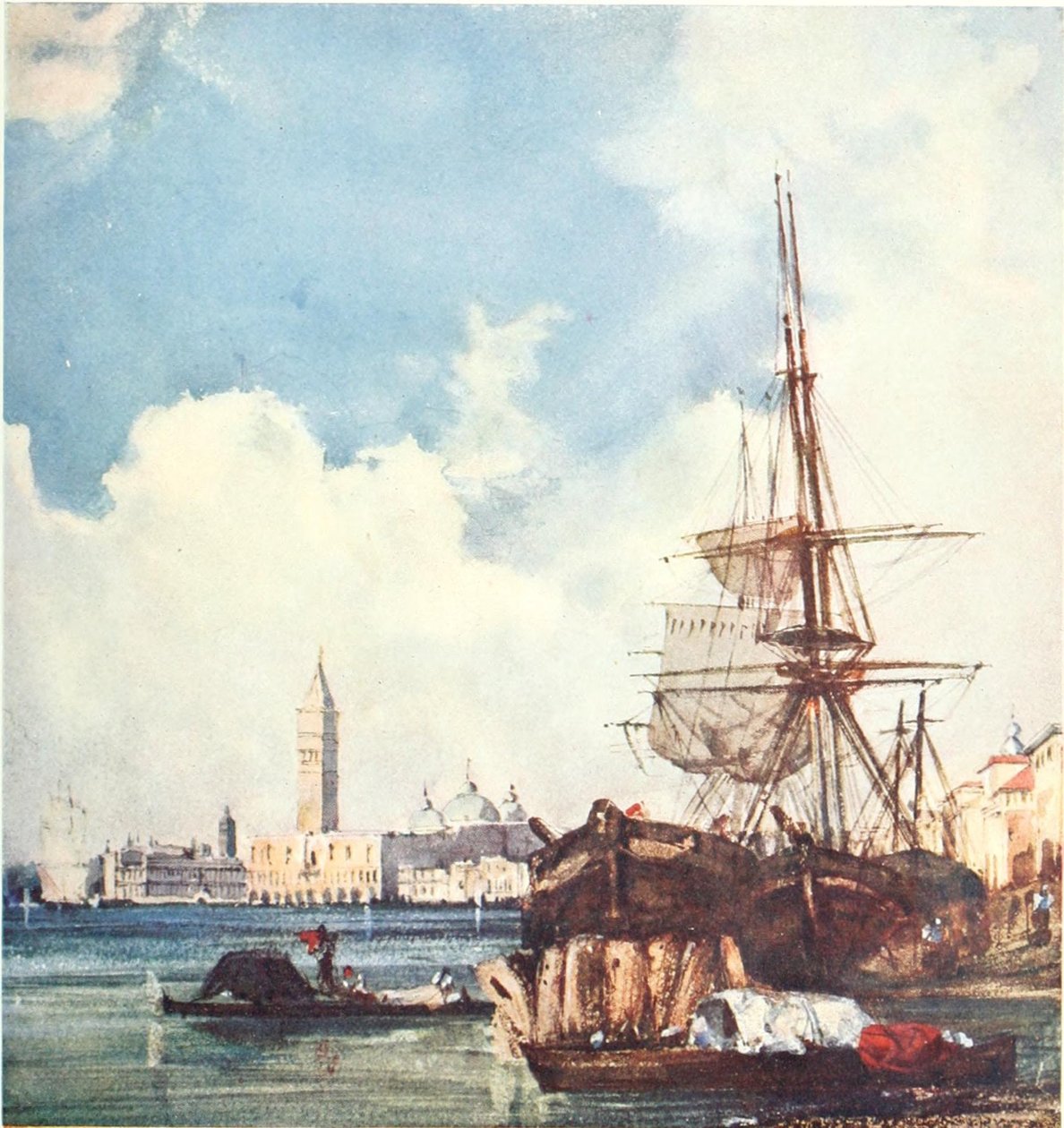 Venedik manzarası by Richard Parkes Bonington