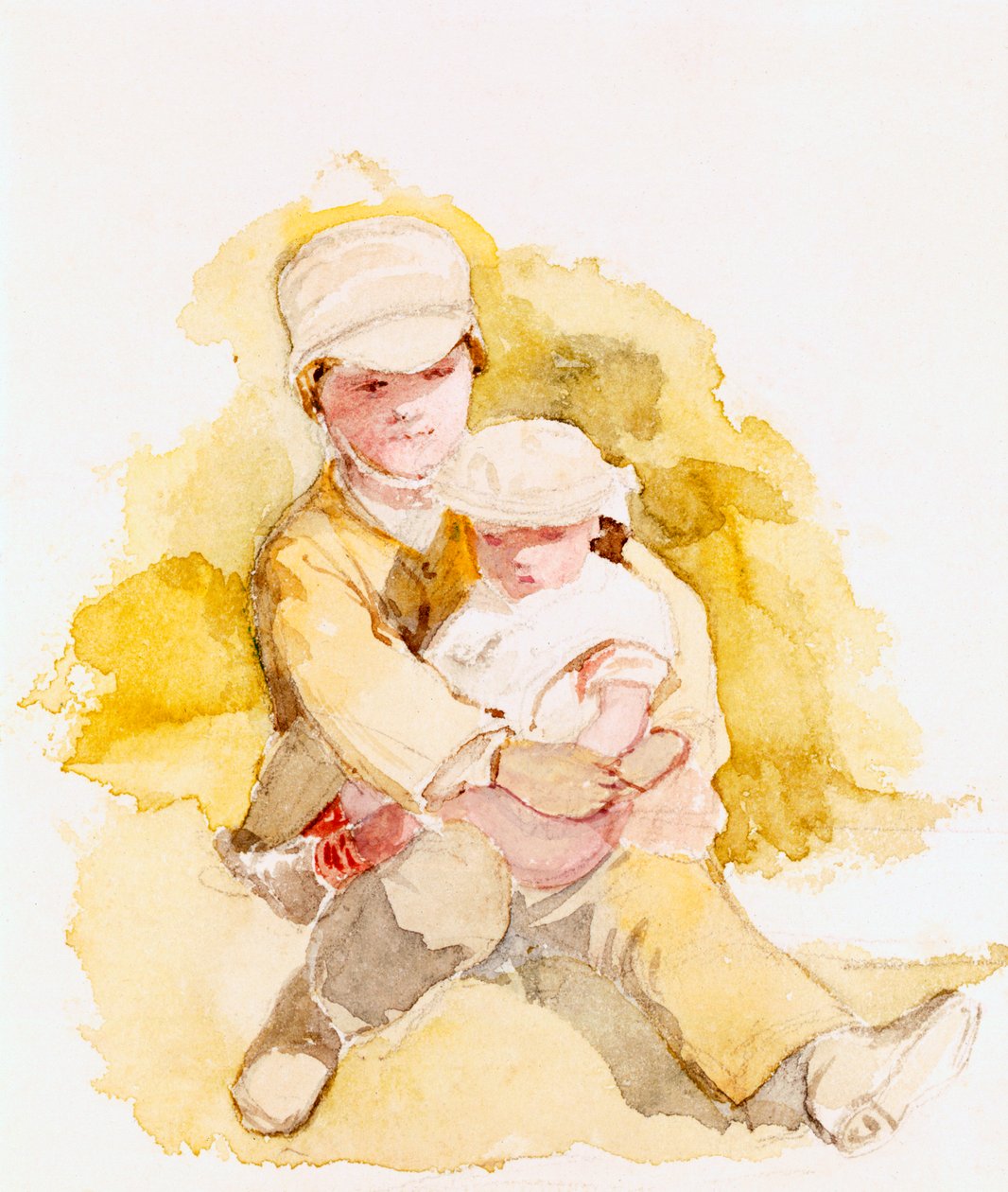 İki Çocuk Kroki, c.1852 by Richard Redgrave