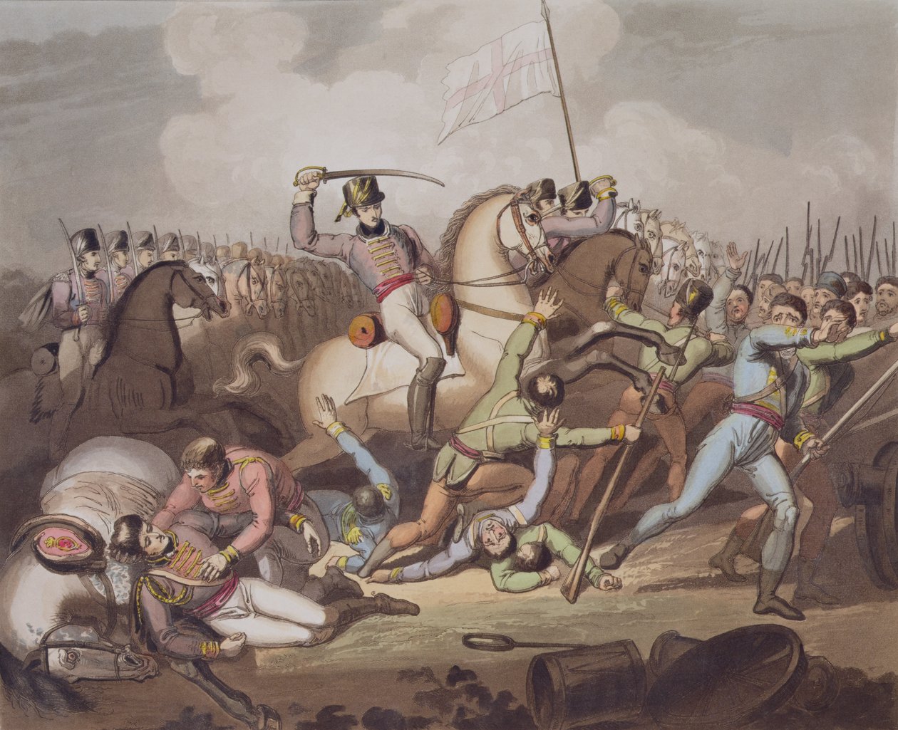 Salamanca, 21 Temmuz 1812, 'The Victories of the Duke of Wellington'dan, T. Fielding tarafından oyulmuş, pub. 1819 by Richard Westall