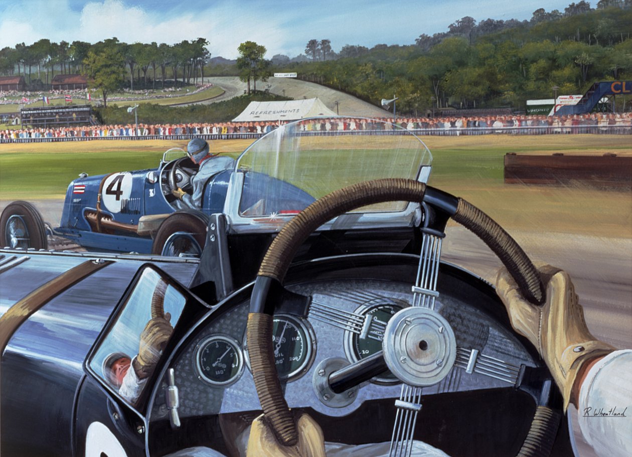 Brooklands - Sıcak Koltuktan (kağıt üzerine wc ve guaj boya) by Richard Wheatland