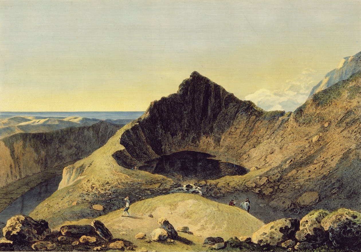 Cader İdris Dağı Zirvesi, 1775 (kağıt üzerine klozet gravürü) by Richard Wilson