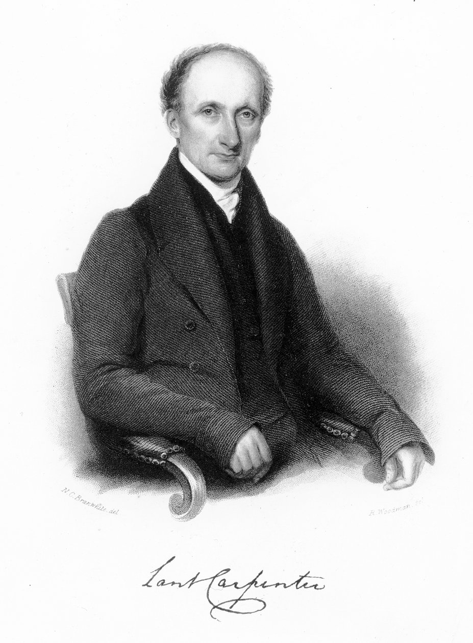 Lant Carpenter, Üniteryen bakan, 1837 (nokta ve çizgi gravürü) by Richard Woodman