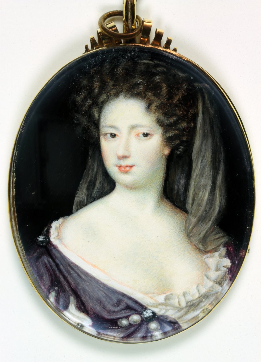 Anne Greville, Kingston Kontesi (fildişi üzerine suluboya) by Richard  Gibson