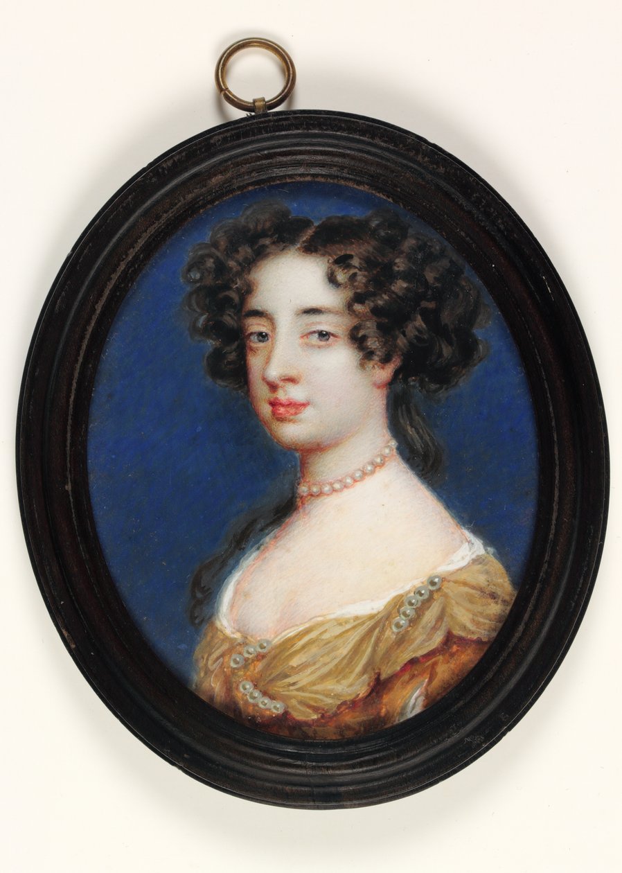 Leydi Charlotte Fitzroy, Litchfield Kontesi (parşömen üzerine suluboya) by Richard  Gibson