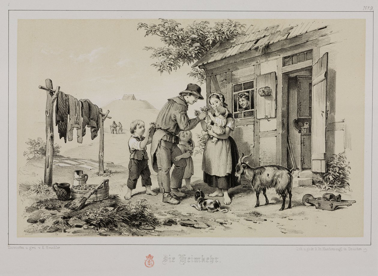 Madenci evine dönüyor, Almanya, c 1851 by John Pardon