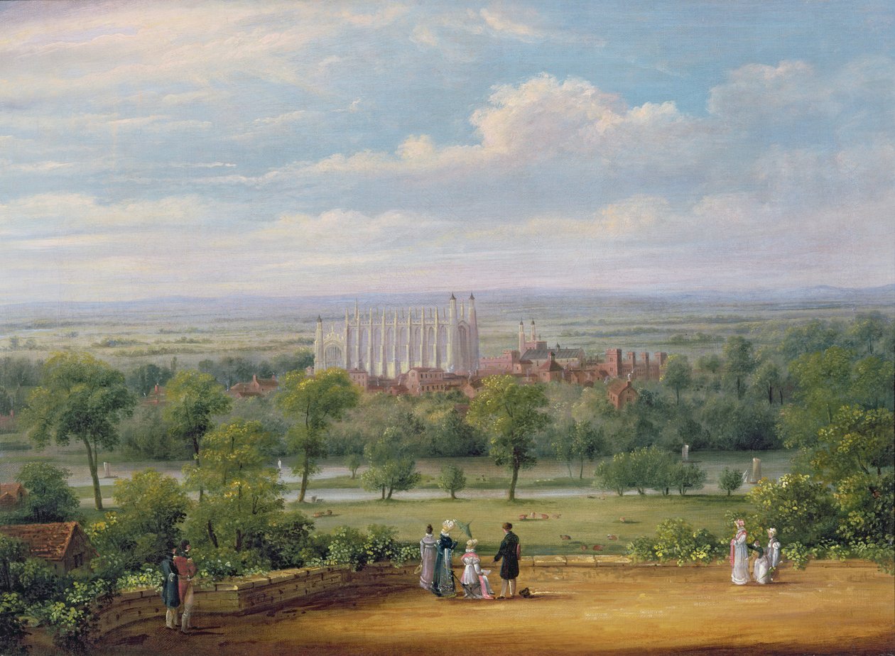 Eton College from the terrace of Windsor Castle  by Richard Bankes Harraden