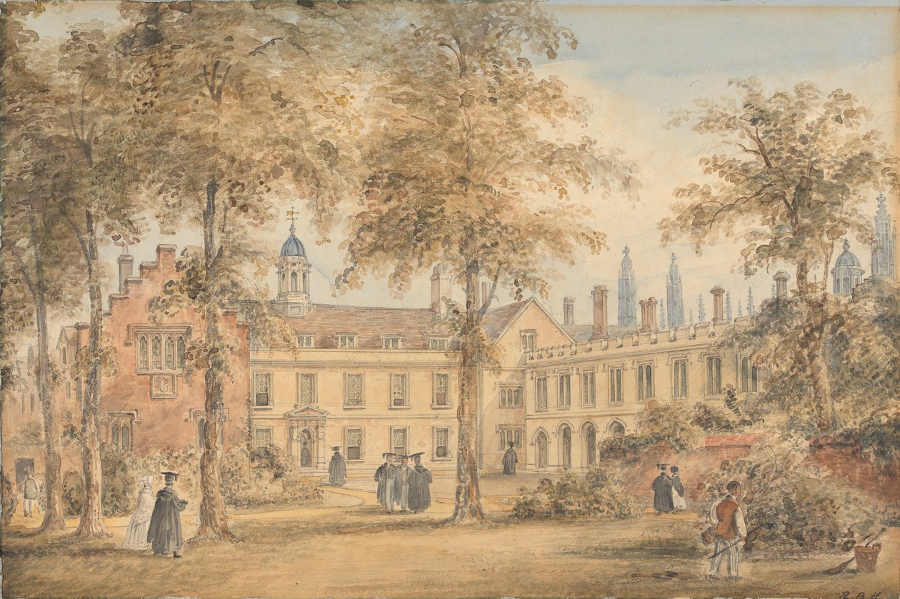 Garden, Cambridge'den Trinity Hall by Richard Banks Harraden