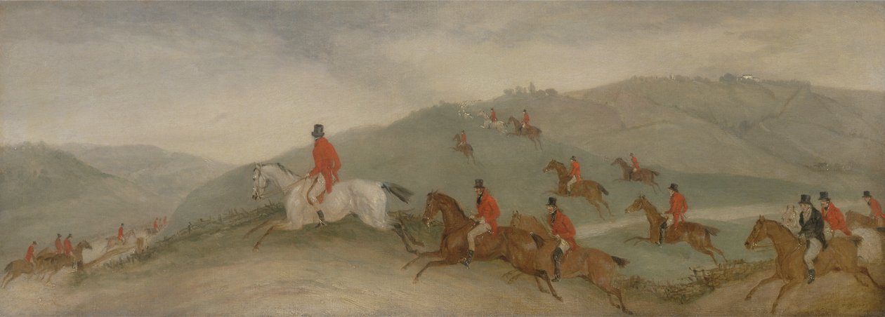 Foxhunting: Road Riders veya Funkers (tuval üzerine yağlı boya) by Richard Barrett Davis