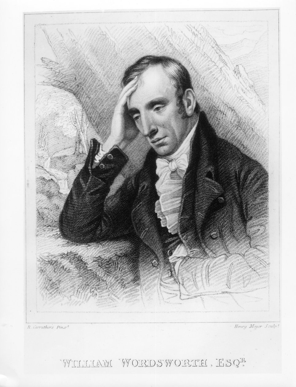 Henry Meyer (1782-1847) tarafından oyulmuş William Wordsworth (1770-1850) portresi by Richard Carruthers