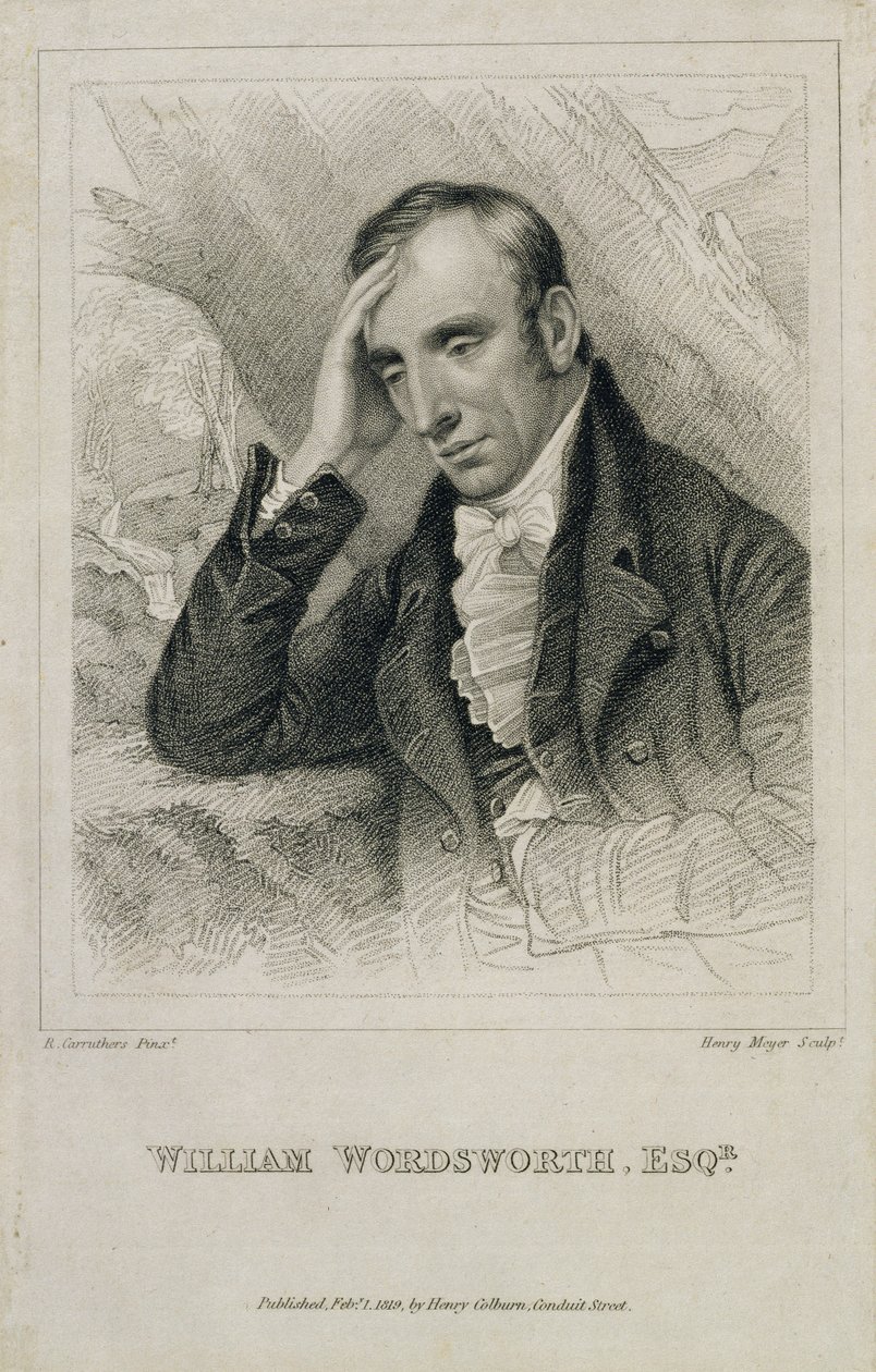 William Wordsworth (1770-1850), Henry Meyer (1782-1847), 1819 tarafından oyulmuş by Richard Carruthers