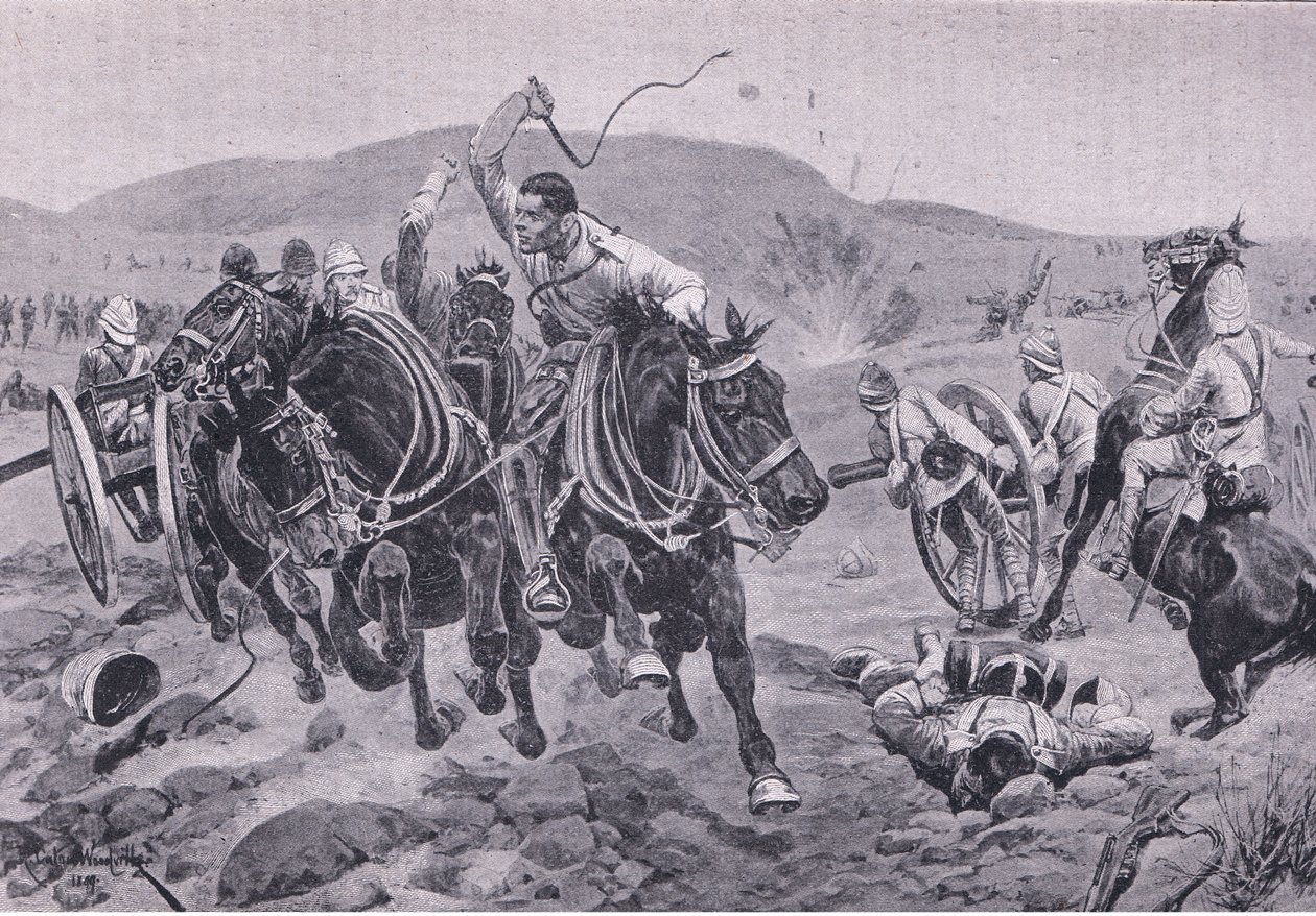 Saha topçusu harekete geçiyor (lito) by Richard Caton II Woodville