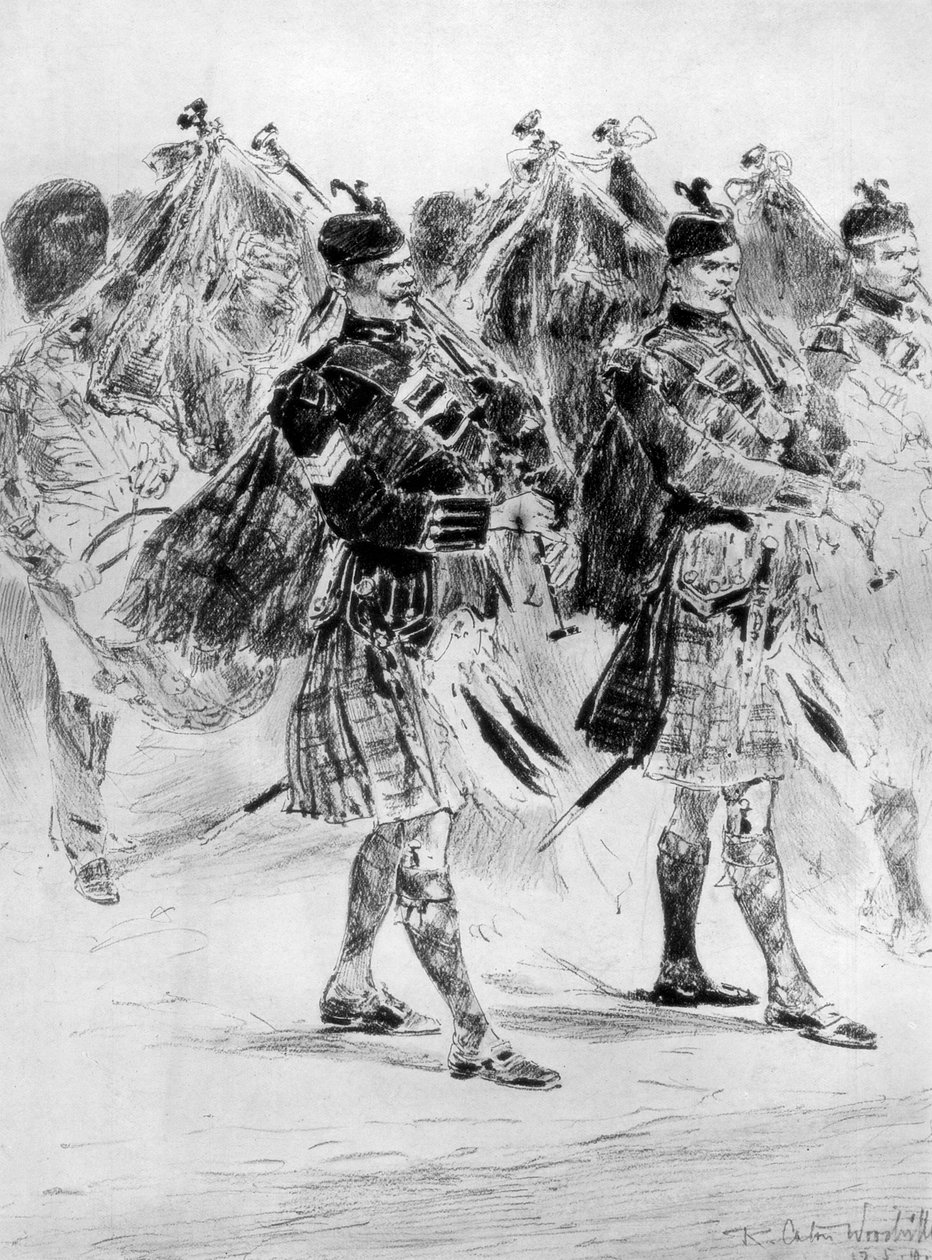 Boruların Ağlayışına, The Highland Soldiers Lament, 1910. by Richard Caton II Woodville