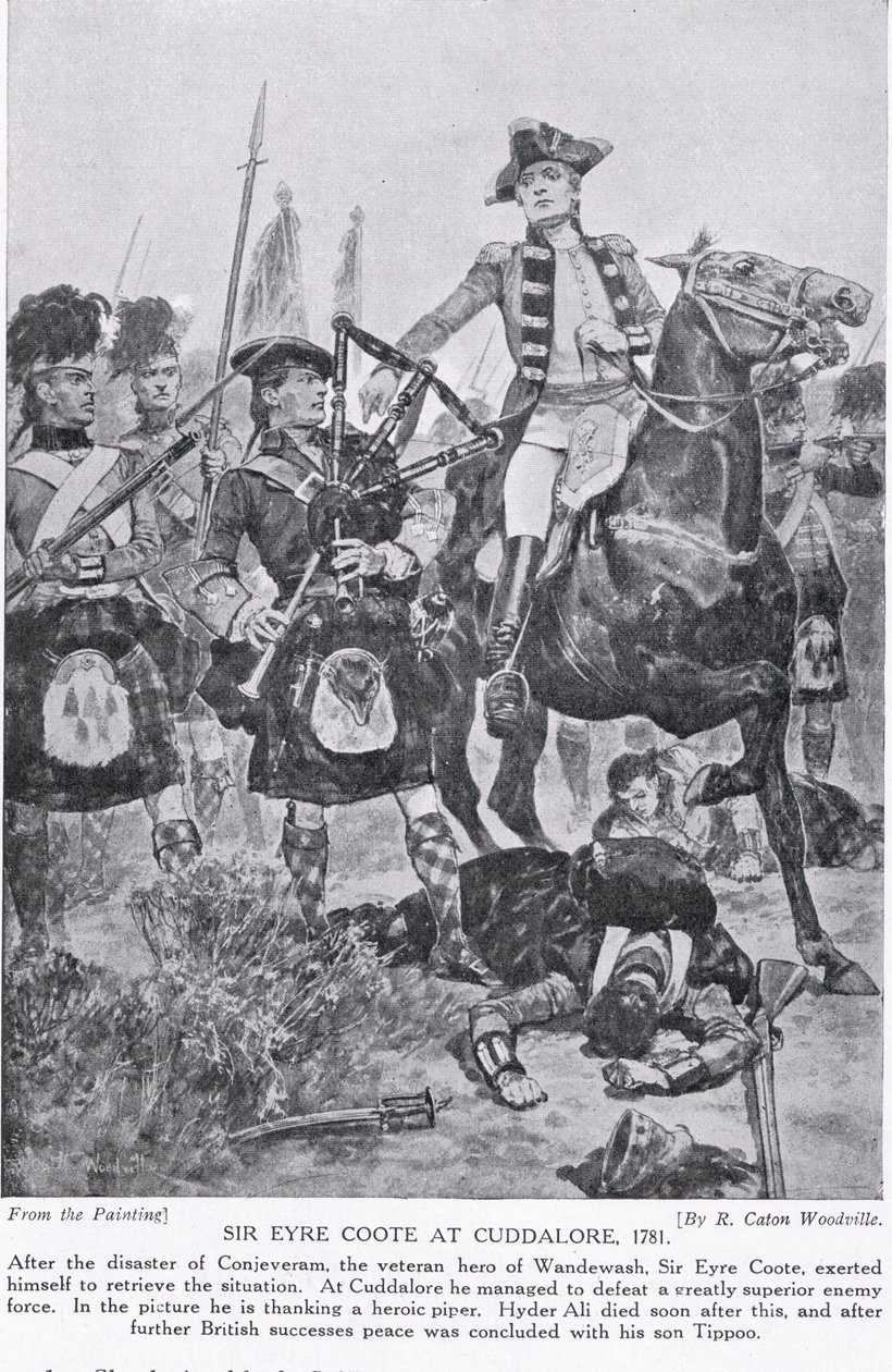 Sir Eyre Coote Cuddalore'da, 'Hutchinson's History of the Nations'dan bir örnek by Richard Caton Woodville