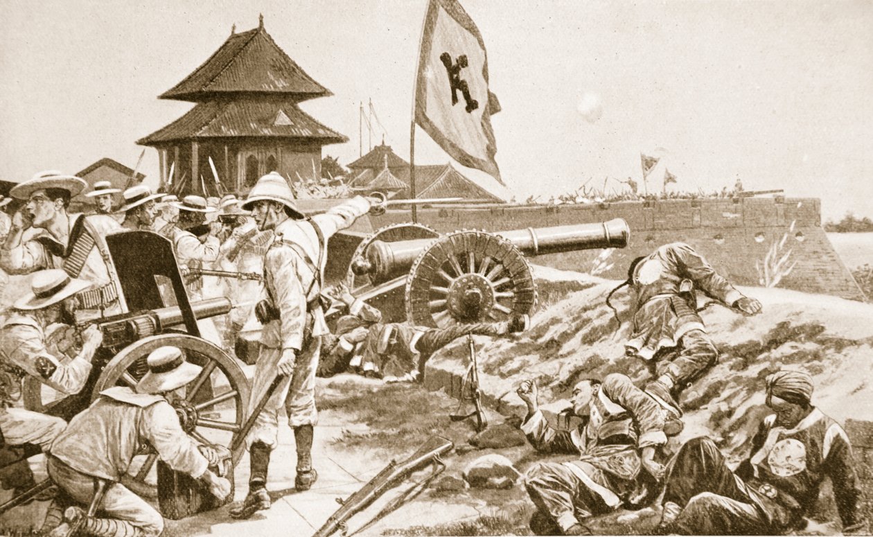 Boxer Hareketi, 'Hutchinsons History of the Nations'dan bir örnek, c.1910 by Richard Caton Woodville