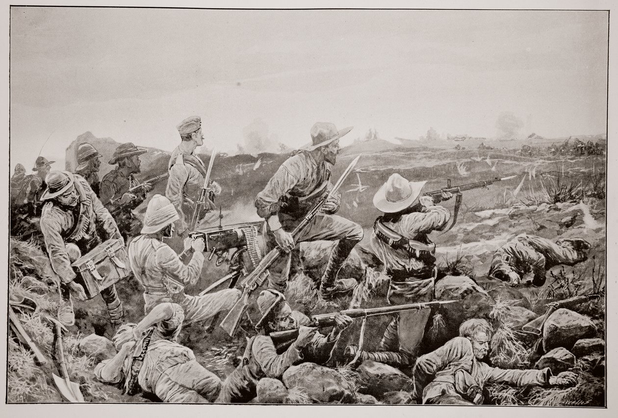 Uykusuz Mafeking - Siperlerde Sıcak Çalışma by Richard Caton Woodville junior