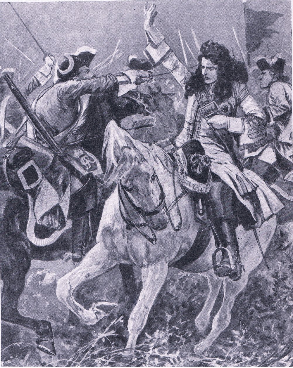 Malplaquet Muharebesi, 11 Eylül 1709, İngiliz Kara ve Deniz Savaşlarından bir çizim, 1915 by Richard Caton Woodville junior