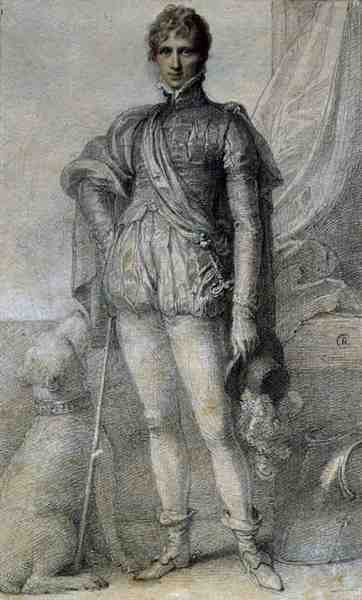 Charles, Harrington 4. Earl (suluboya ile renklendirilmiş siyah kurşun) by Richard Cosway