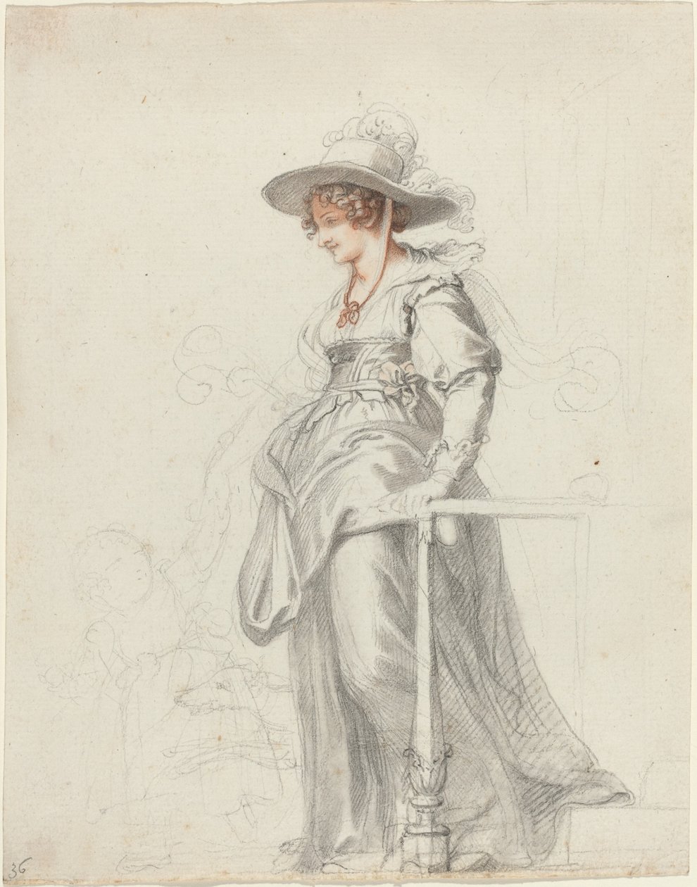 Maria Cosway, kızı Louisa ile by Richard Cosway