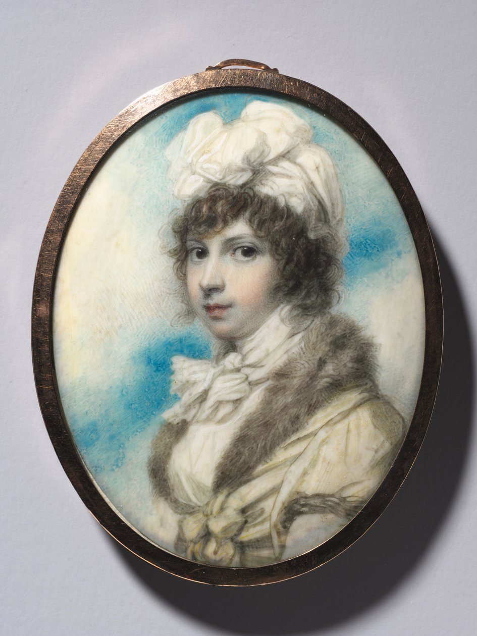 Hon portresi. Anne Annesley, daha sonra Mountnorris Kontesi, c. 1800. by Richard Cosway